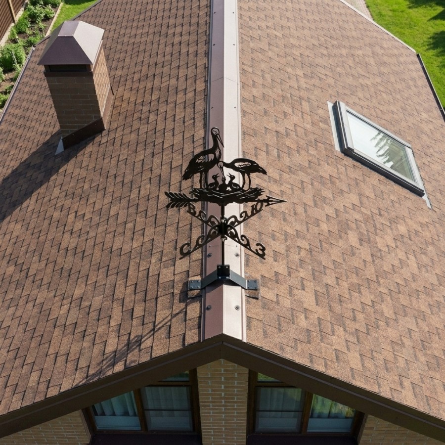 Декоративный флюгер «Аист» RAL9005